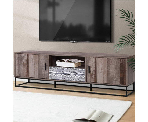 Kellan TV Entertainment Unit 1800(W) - Dark Wood & Black