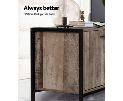 KELLAN TV ENTERTAINMENT UNIT 1600(W) - DARK WOOD & BLACK