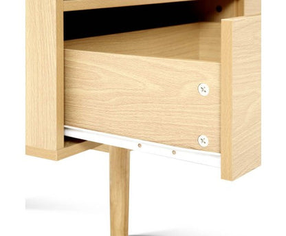 ETINA SCANDINAVIAN ENTERTAINMENT UNIT WITH 3 DRAWERS - 600(H) x 1600(W) - NATURAL