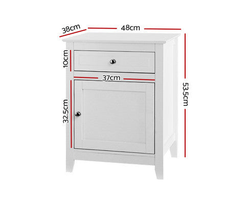 CALLIOPE BEDSIDE TABLE - WHITE