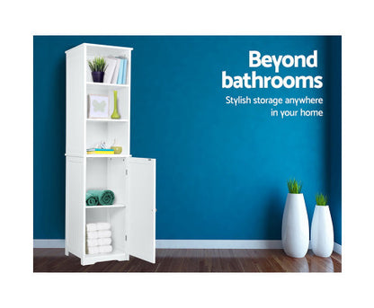 FLAVIAN BATHROOM STORAGE TALL CABINET - WHITE