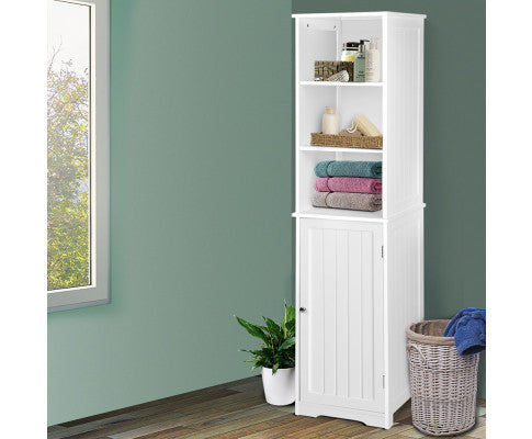 Flavian Bathroom Storage Tall Cabinet - White