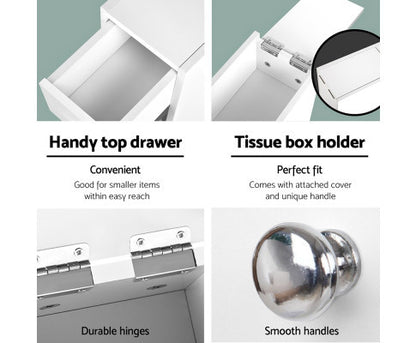 PHAENNA BATHROOM STORAGE CABINET - WHITE
