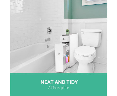 PHAENNA BATHROOM STORAGE CABINET - WHITE