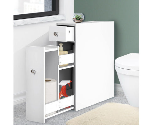 PHAENNA BATHROOM STORAGE CABINET - WHITE