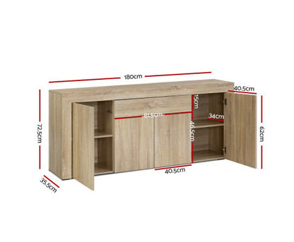 HAMILTON 4 DOOR SIDEBOARD  CABINET - WOOD