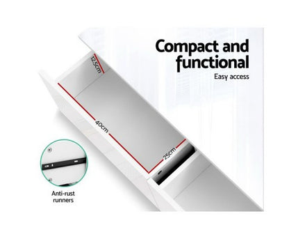 HAMILTON 4 DRAWER COFFEE TABLE  - HIGH GLOSS WHITE