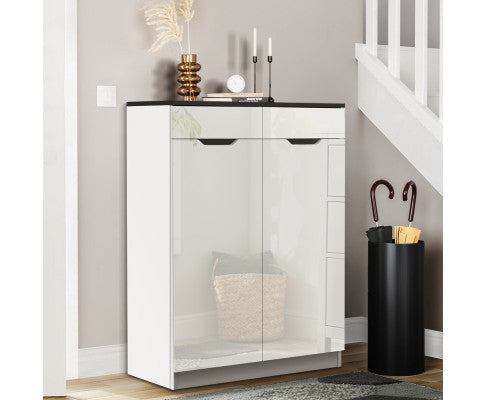 Hamilton Shoe Cabinet Storage - High Gloss White