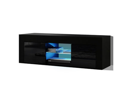 HAMILTON TV ENTERTAINMENT UNIT WITH RGB LED 1300(W) - HIGH GLOSS BLACK