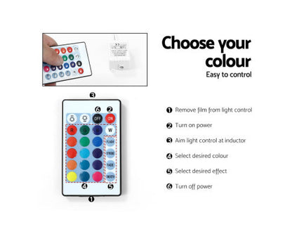 HAMILTON TV ENTERTAINMENT UNIT WITH RGB LED 1300(W) - HIGH GLOSS BLACK