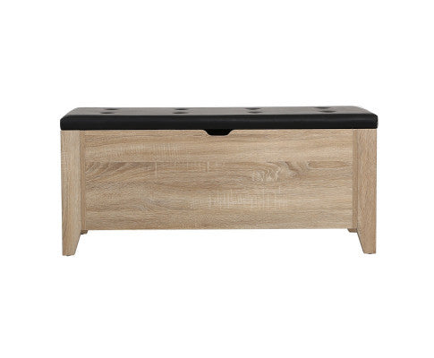 HESTER OTTOMAN STORAGE BOX - OAK