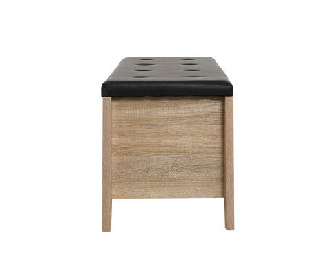 HESTER OTTOMAN STORAGE BOX - OAK