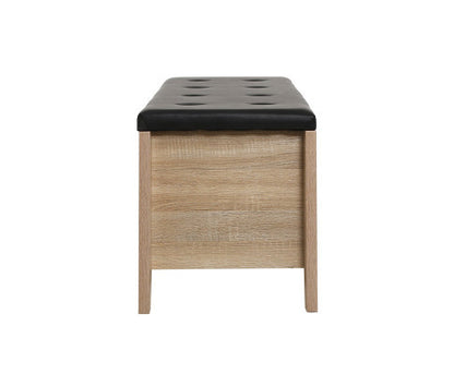 HESTER OTTOMAN STORAGE BOX - OAK