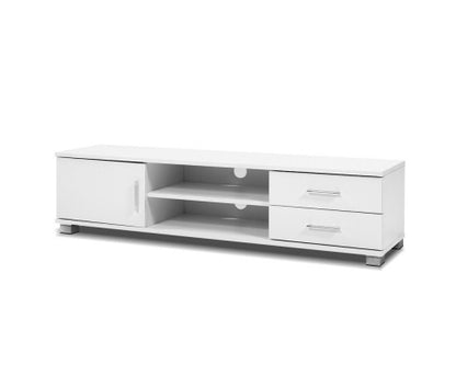 HAMILTON 1 DOOR / 2 DRAWER TV CABINET ENTERTAINMENT UNIT - 300(H) x 1200(W) - WHITE