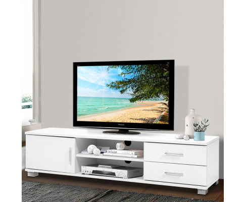 Hamilton 1 Door / 2 Drawer TV Cabinet Entertainment Unit - 300(H) X 1200(W) - White
