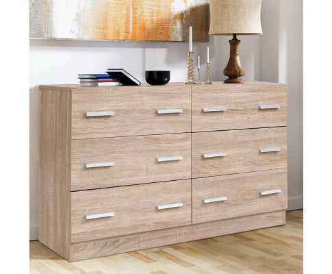 ALREY 6 DRAWER DRESSER - WOOD
