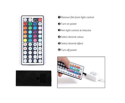 HAMILTON 2 DOOR SIDEBOARD CABINET WITH RGB LED - 980(H) x 1080(W) x 350(D) - HIGH GLOSS WHITE