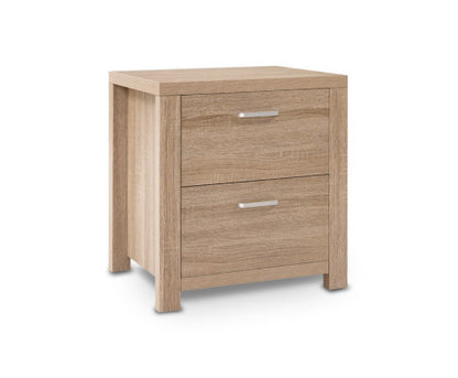 JOHNSON 2 DRAWER BEDSIDE TABLE - NATURAL