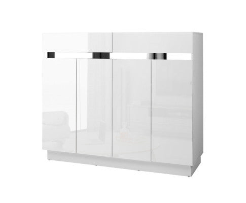 RYLAN SHOE STORAGE CABINET - HIGH GLOSS WHITE