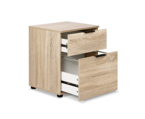 PYKE 2 DRAWER FILING CABINET - WOOD