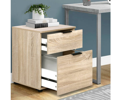 PYKE 2 DRAWER FILING CABINET - WOOD