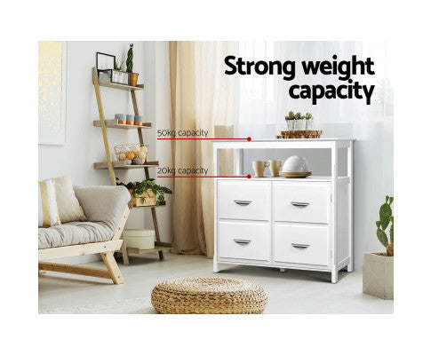 ARABELLA 2 DOOR BUFFET SIDEBOARD - WHITE
