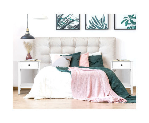 RAELIAN 1 DRAWER BEDSIDE TABLE - WHITE