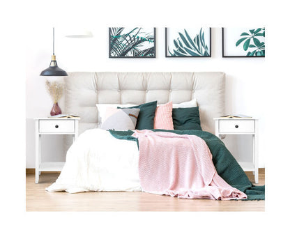 RAELIAN 1 DRAWER BEDSIDE TABLE - WHITE