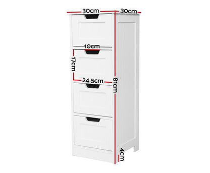 RAELIAN 5 DRAWER STORAGE CABINET - WHITE