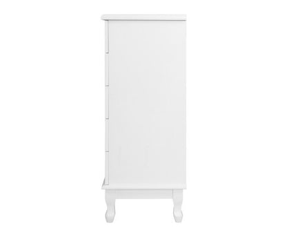 ALEXIS 5 DRAWER TALLBOY - WHITE