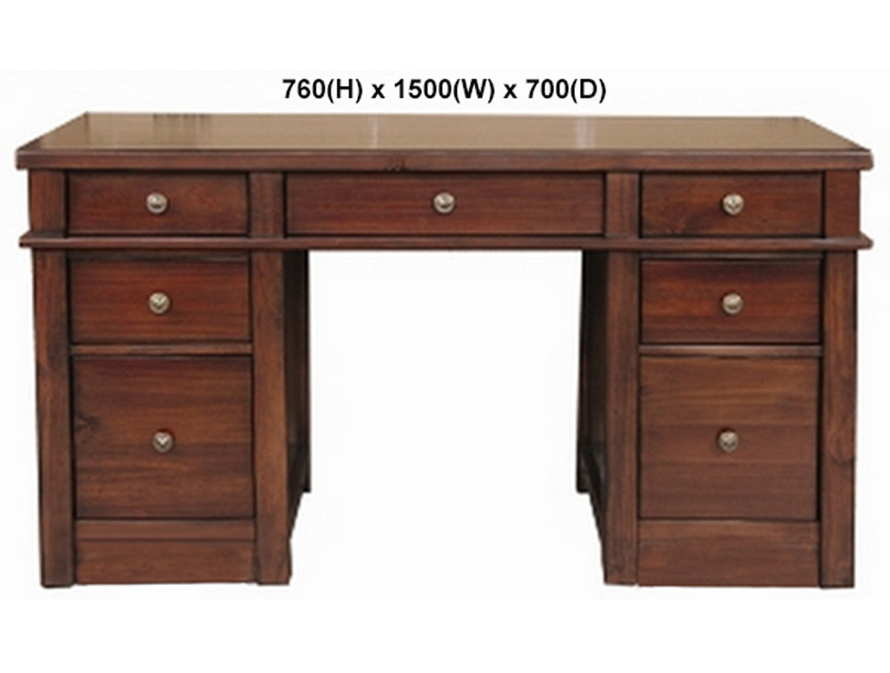 FABULOS (AUSSIE MADE) 7 DRAWER DESK WITH FILING DRAWERS COLLECTION - ASSORTED STAINED COLOURS - STARTING FROM $1599