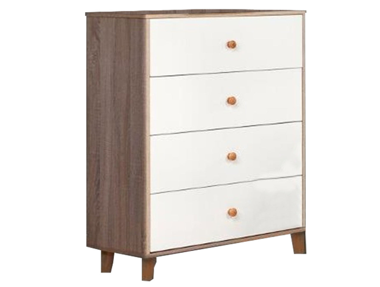 FANTASTICAL / ACACIA 4 DRAWER TALLBOY - ASSORTED COLOURS