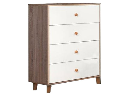 FANTASTICAL / ACACIA 4 DRAWER TALLBOY - ASSORTED COLOURS