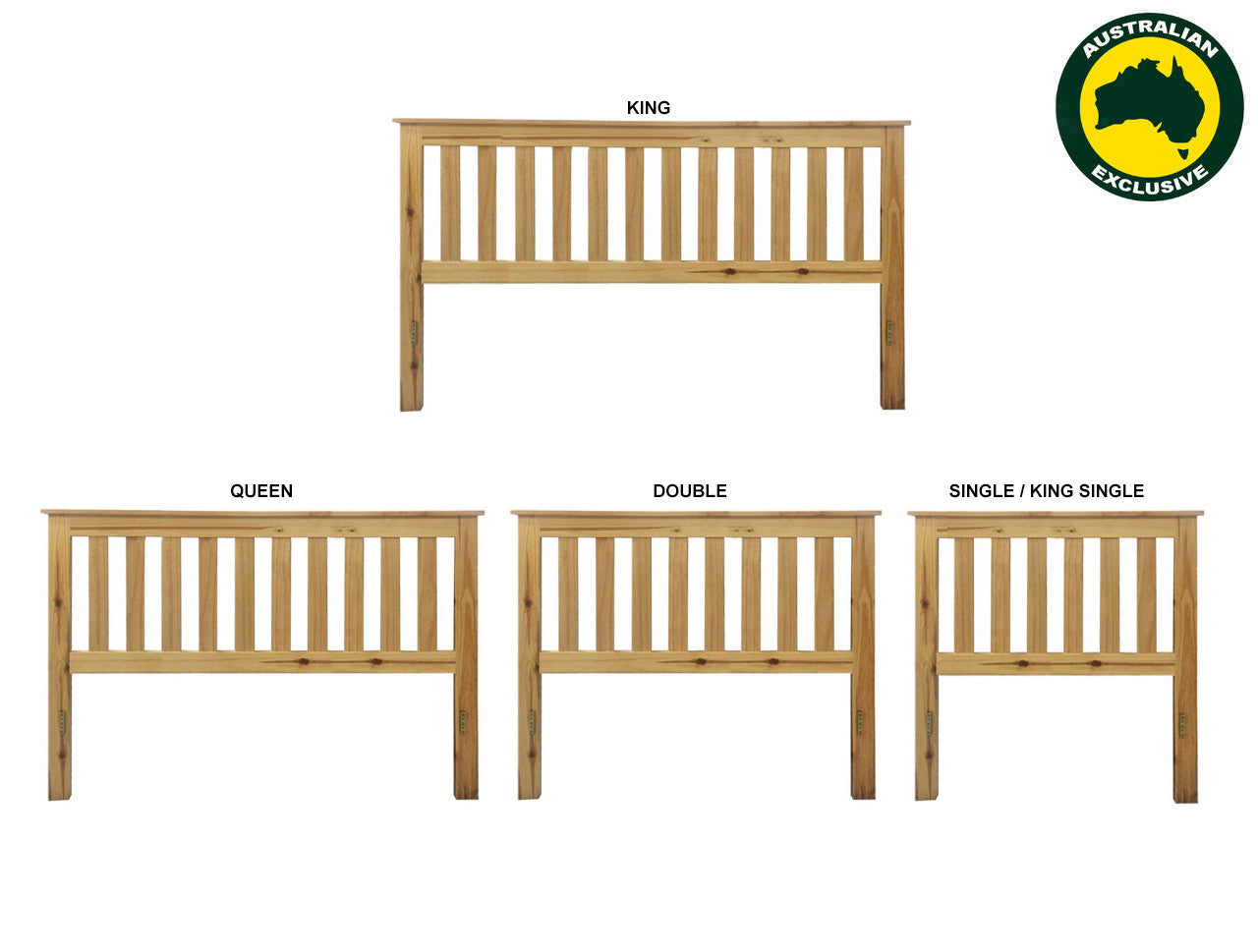 Federation (AUSSIE MADE) Bedhead Collection - Assorted Stained Colours