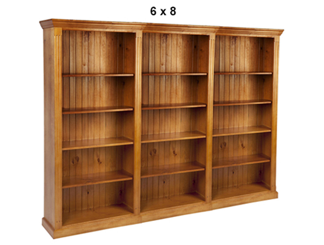 FEDERATION (AUSSIE MADE) BOOKCASE - (4 SECTIONS) PIGEON PAIRED COLLECTION - ASSORTED STAINED COLOURS - STARTING FROM $2199