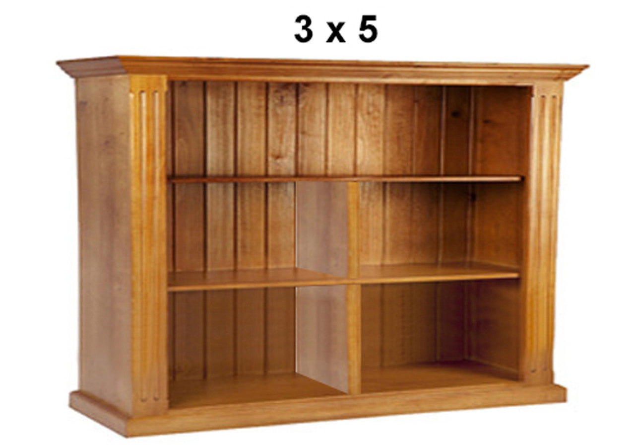FEDERATION (AUSSIE MADE) LOWLINE BOOKCASE WITH DOUBLE FEDERATION TOP COLLECTION - ASSORTED COLOURS - STARTING FROM $399