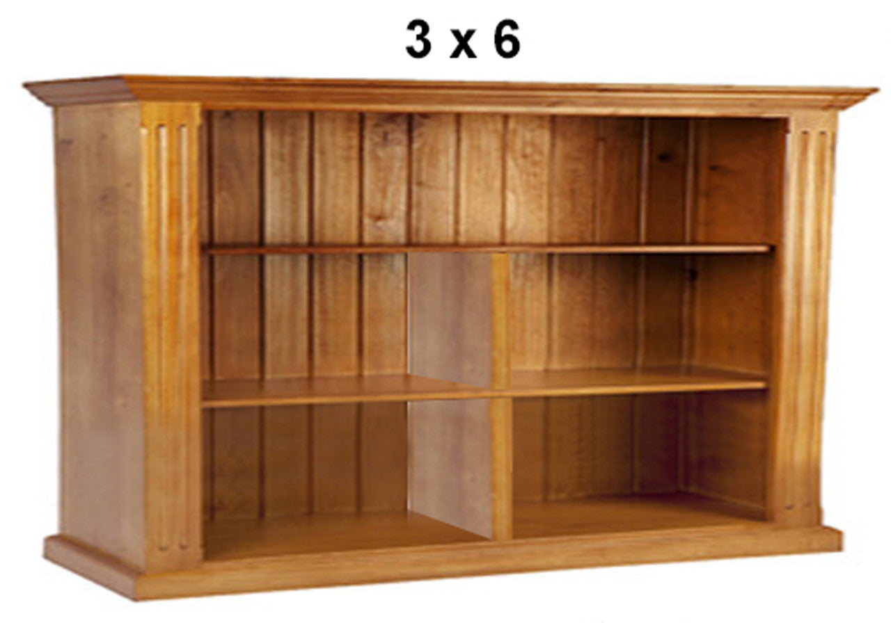 FEDERATION (AUSSIE MADE) LOWLINE BOOKCASE WITH DOUBLE FEDERATION TOP COLLECTION - ASSORTED COLOURS - STARTING FROM $399