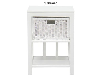 FERNARY (SB 004 RT ) RATTAN STORAGE UNIT COLLECTION - WHITE - STARTING FROM $299