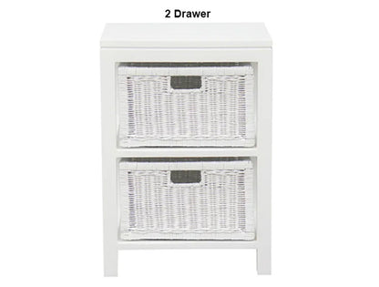 FERNARY (SB 004 RT ) RATTAN STORAGE UNIT COLLECTION - WHITE - STARTING FROM $299