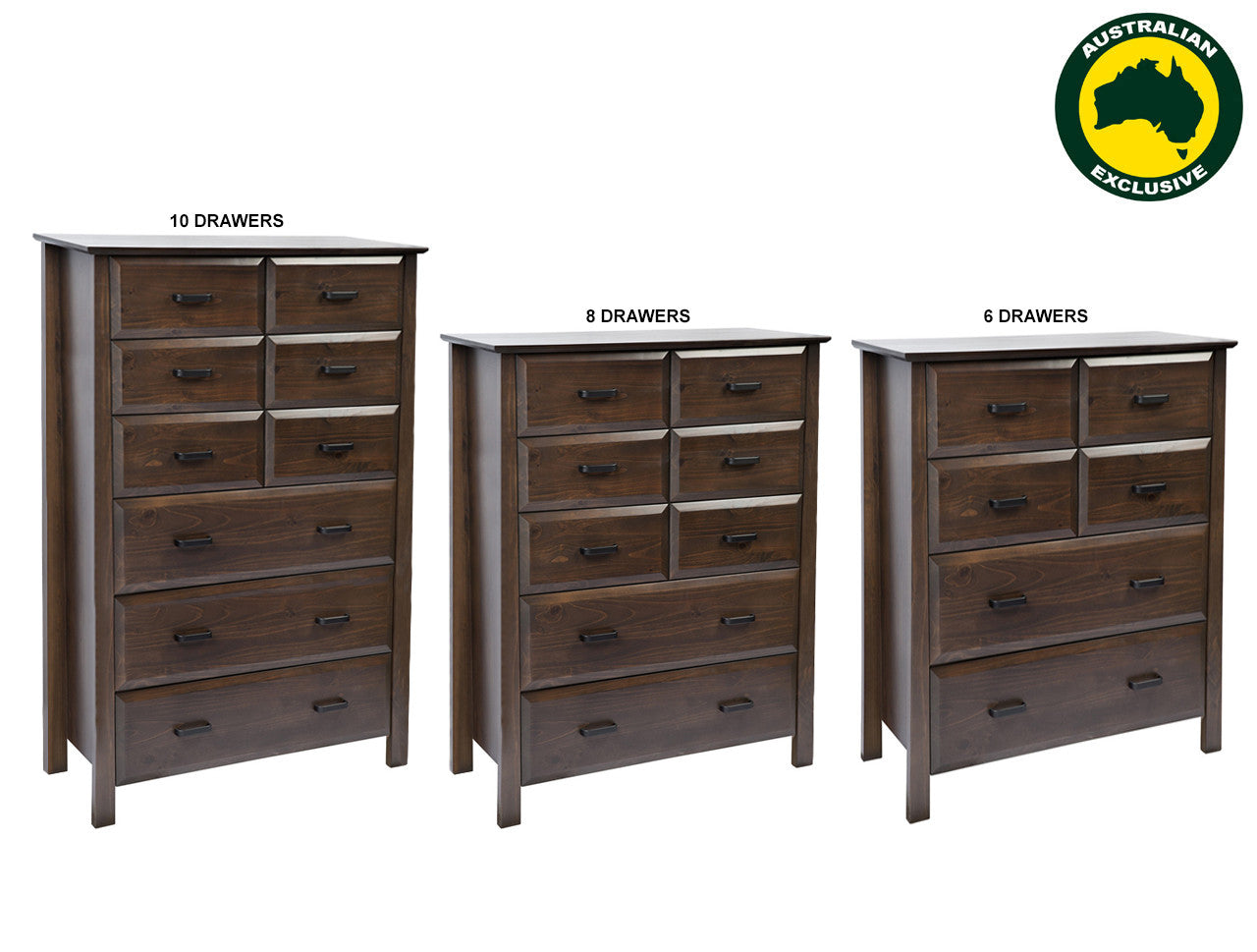 FINLEY (AUSSIE MADE) TALLBOY COLLECTION - ASSORTED STAINED COLOURS