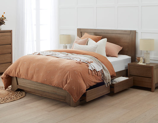 King Halifax 3 Piece (BEDSIDE) Bedroom Suite - As Pictured
