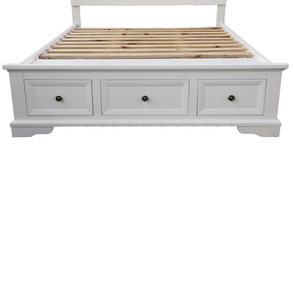 QUEEN AUSTIN TIMBER BED FRAME - WHITE