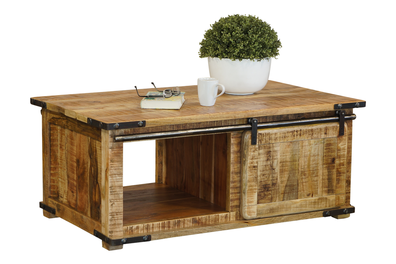 Foundry Coffee Table (WITHOUT PLATE) - 1100(W) X 600(D) - Rustic Mango