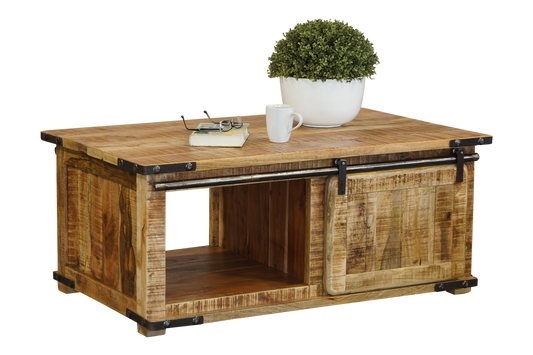 Foundry Coffee Table (WITHOUT PLATE) - 1100(W) X 600(D) - Rustic Mango