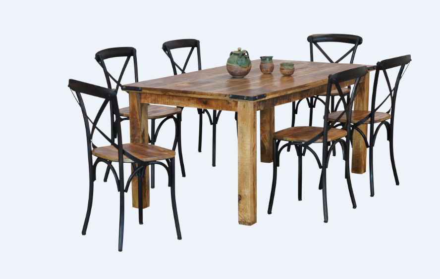 Foundry 4 Legged Table Only 1760(L) X 900(W) - Rustic Mango