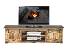 FOUNDRY  ENTERTAINMENT UNIT (WITHOUT PLATE) 2 DOORS - 500(H) X 1800(W) - RUSTIC MANGO