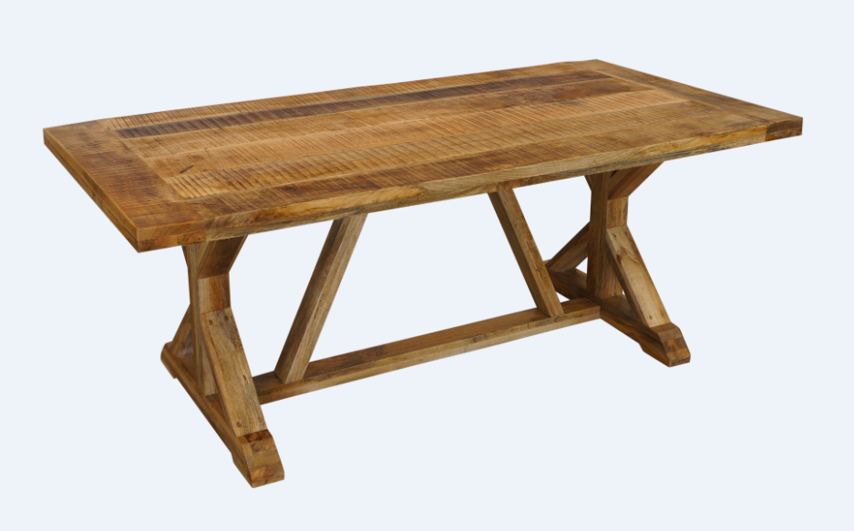 Foundry Refectory Dining Table 2000(L) X 1000(W) - Rustic Mango