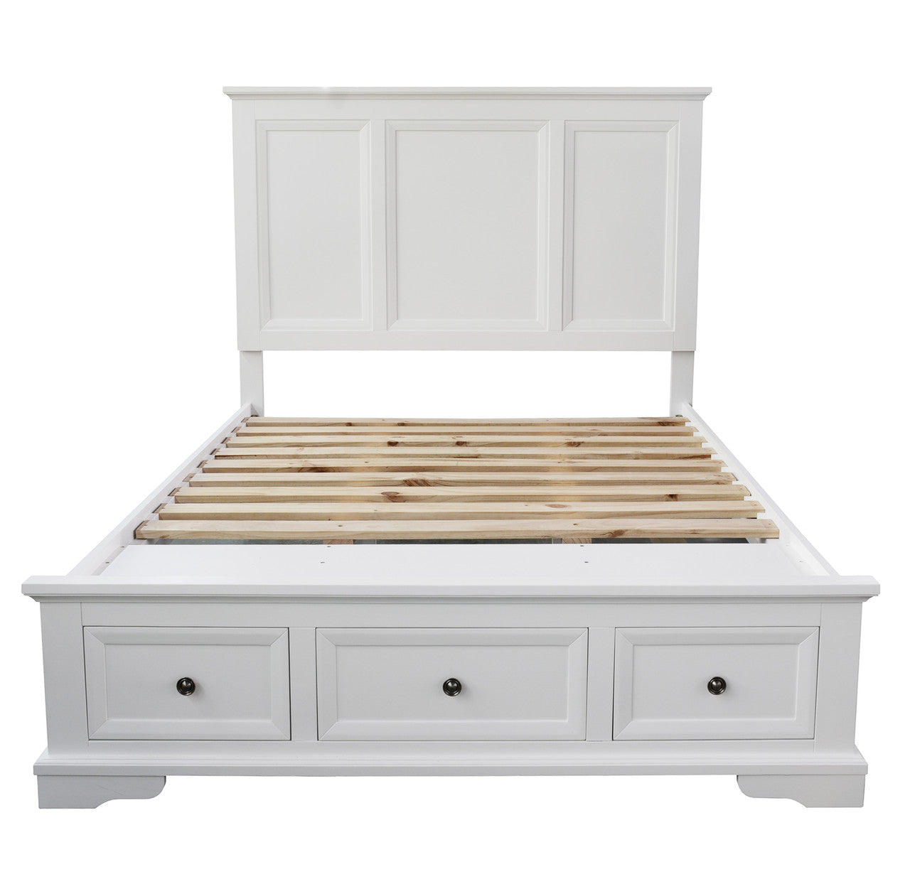 QUEEN AUSTIN TIMBER BED FRAME - WHITE