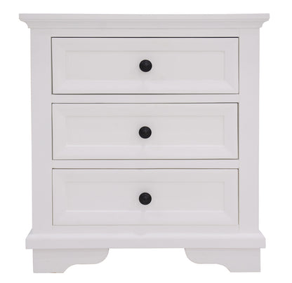 CHANELLE QUEEN 3 PIECE (BEDSIDE) BEDROOM SUITE (22-9-5-14-14-1) - WHITE