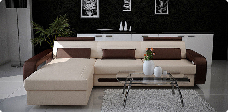 COBAIN (G1019B) 2 SEATER LEATHER/ETTE COMBINATION LOUNGE - ASSORTED COLOURS